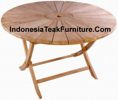 Patio Table Furniture on Indonesia   Teak Patio   Lawn Furniture Folding Sunburst Teak Table