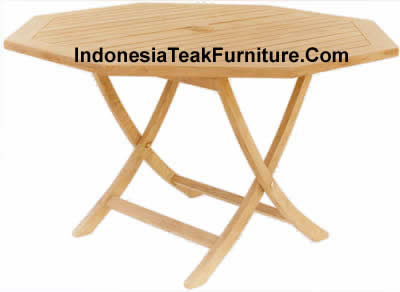 Patio Furniture Table on From Indonesia   Teak Patio   Lawn Furniture Folding Octagonal Table