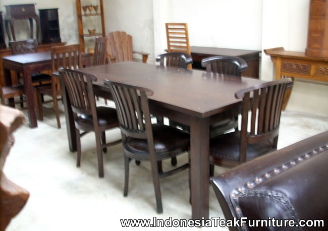 Leather Dining Room Table Chair Sets