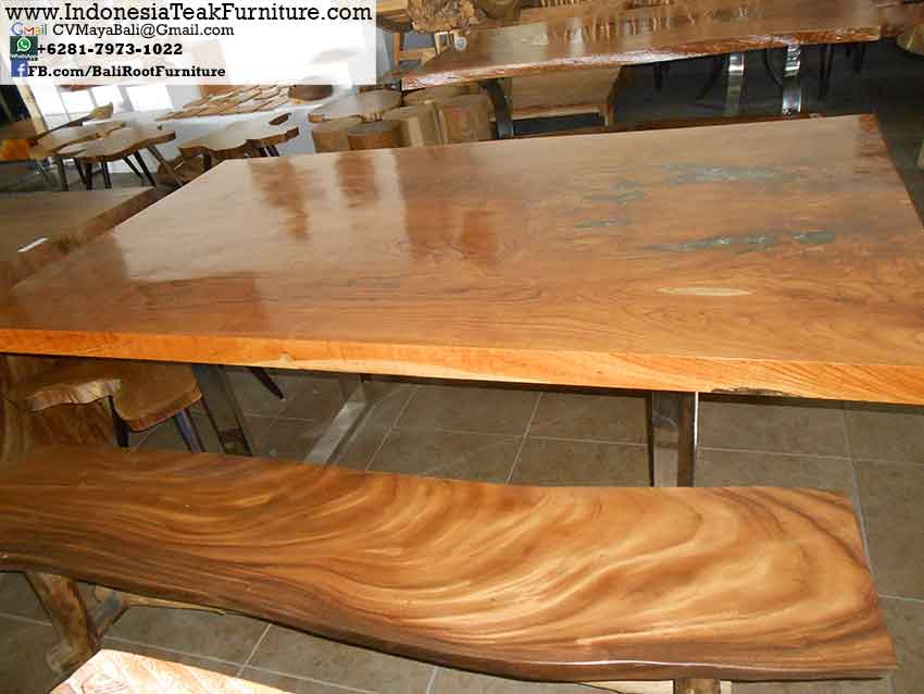 P26 Dining Table Hardwood Resin Steel Bali Indonesia Furniture