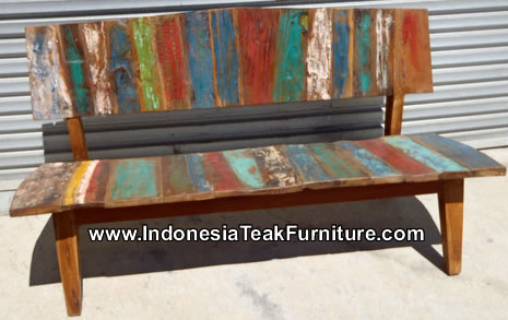 Bb1-25 Old Wooden Boat Bench Indonesia