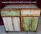 Cab2-24 Recycled Boat Wood Furniture