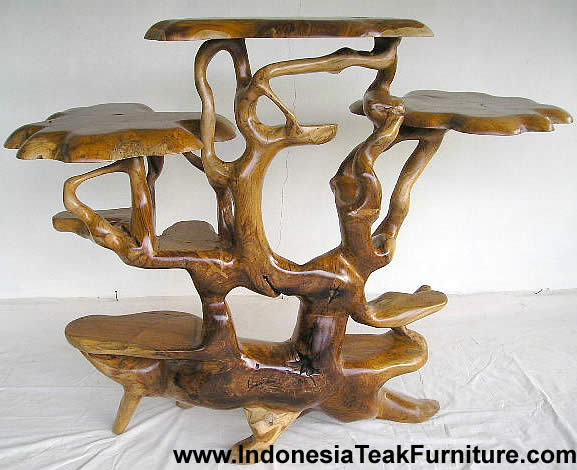 TEAK ROOT WOOD GARDEN ACCESSORIES FROM INDONESIA RUSTIC 