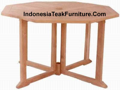 BEST PRICE TEAK WOOD GARDEN FURNITURE JAVA INDONESIA Teak Wood Folding Table Octagonal Garden Furniture Exporter Company