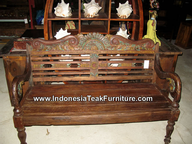 Reclaimed Teak Wood Bench Furniture Indonesia