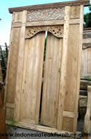 Carved Wood Doorway Gebyok Traditional Java House Doors Java House Wood Panel