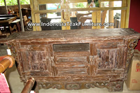 Recycle Teak Wood Console Table