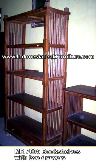 Java Teak Bookshelves