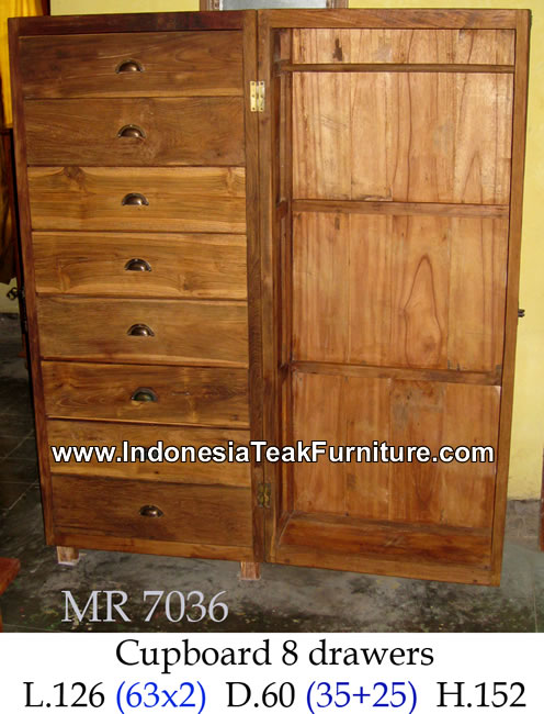 Teak Wood Furniture Cupboard Drawers