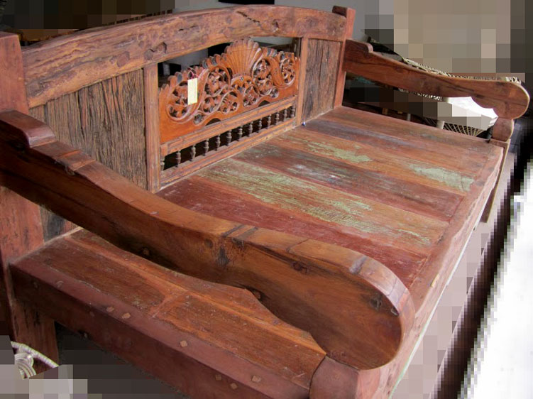 Carved Teak Wood Bench Furniture