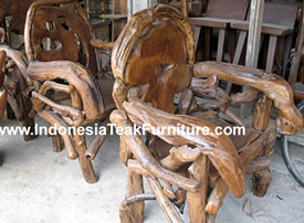 Big Teak Wood Chairs Garden Furniture Made in Indonesia