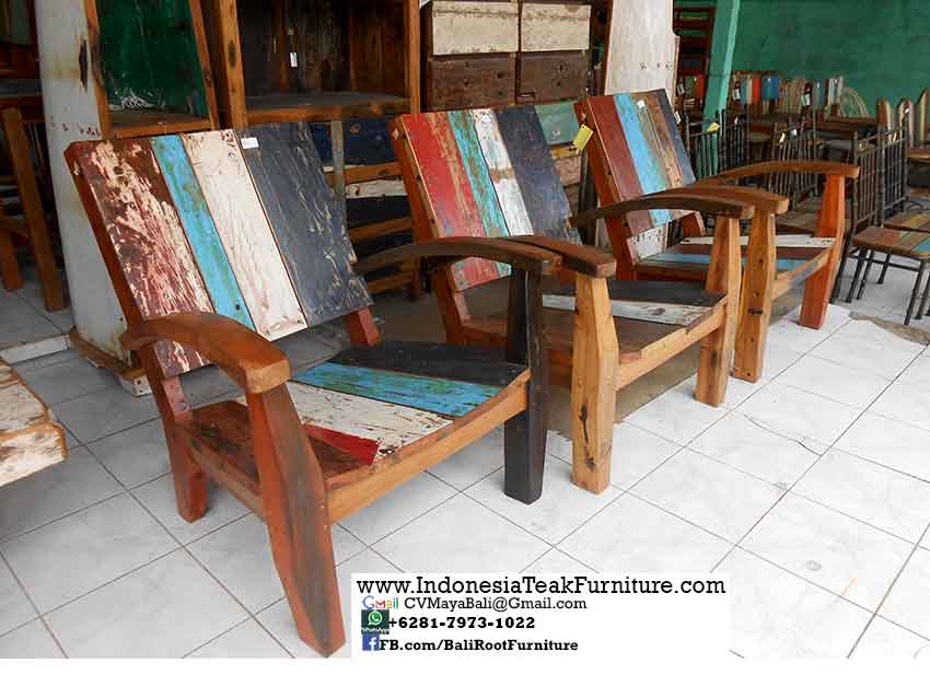 Reclaimed Boat Wood Chairs Furniture