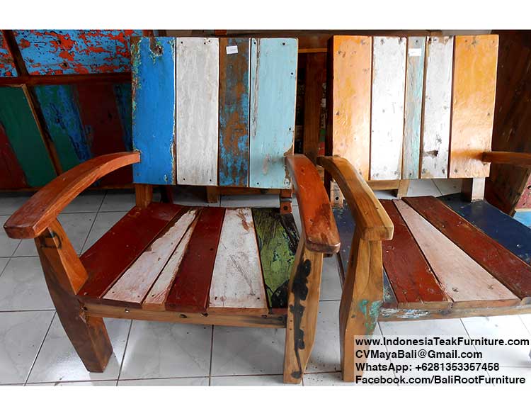 Boat Wood Furniture Chairs from Indonesia