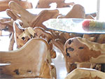 Rustic Teak Wood Log Furniture Made in Indonesia