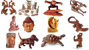 Balinese Wood Carvings from Bali Indonesia Wooden Statues