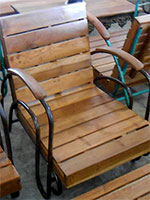 Itf3-2 Iron And Wood Furniture Set Bali Indonesia