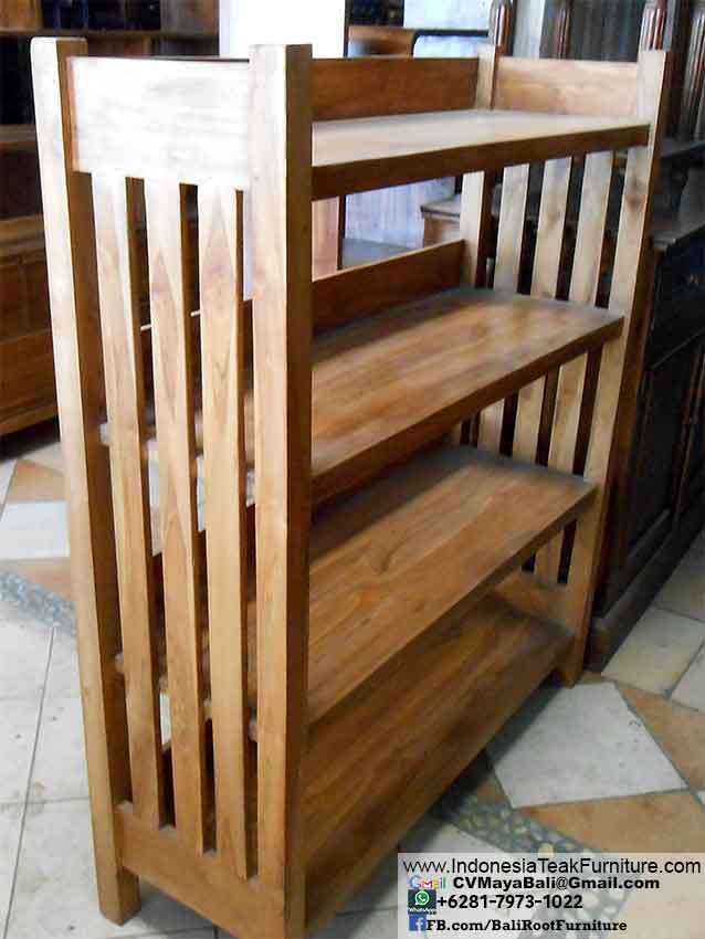 Teak Wood Bookshelves Bali Furniture