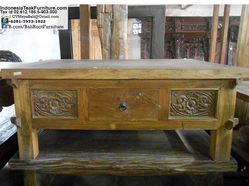 Carved Wood Coffee Table Indonesia Furniture