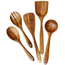 Teak Wood Spoons Forks Indonesia