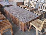 Rustic Teak Wood Log Furniture Made in Indonesia