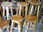Round Top Bar Stools from Bali