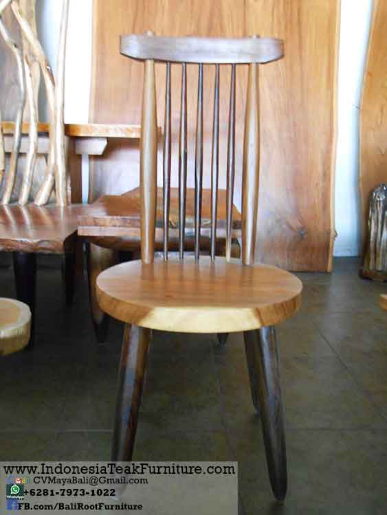 LOG2-3 Bali Furniture Chairs Teak Wood Furniture Indonesia