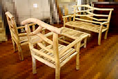 Rustic Teak Wood Log Furniture Made in Indonesia