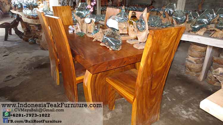 P8Table Large Wood Dining Table Chair Sets Suar Wood Table Bali Indonesia