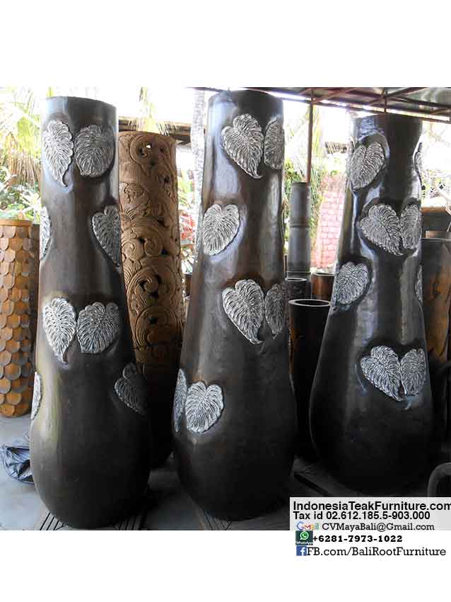 Palm1-2 Large Pots Palm Tree Trunk Wood