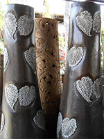 Large Pots Palm Tree Trunk Wood