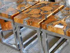 Tar3 Teak Acrylic Steel Furniture