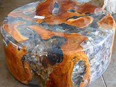 Tar4 Teak Wood Resin Coffee Table