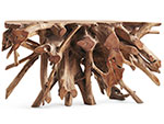 Teak root wood console table from Indonesia