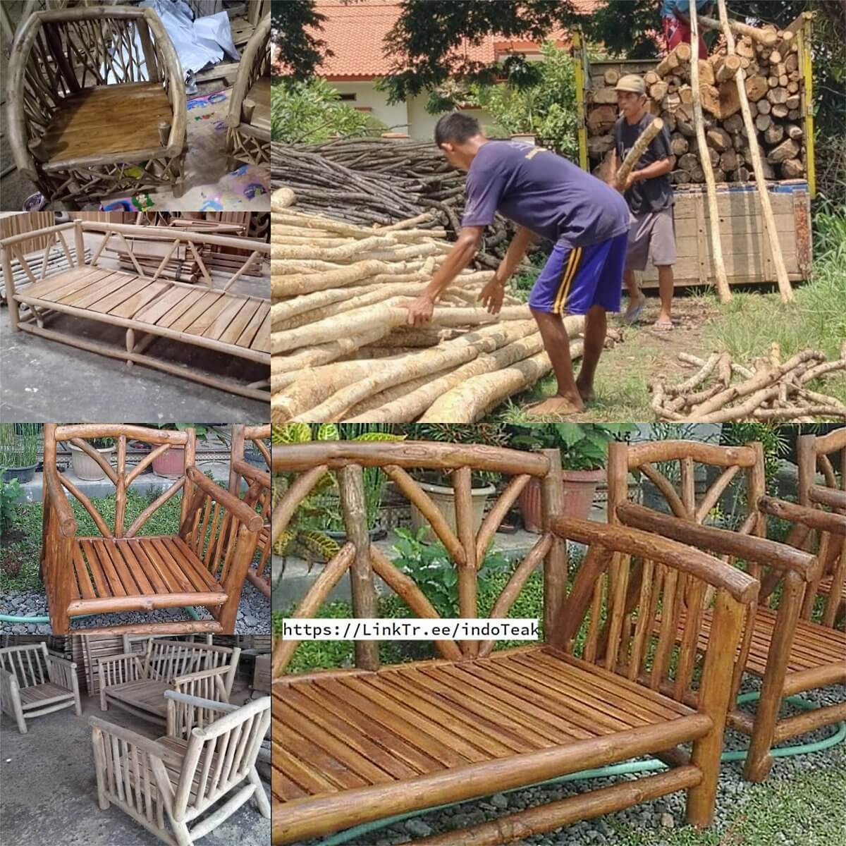 Teak Branch Wood Furniture Factory in Java Indonesia