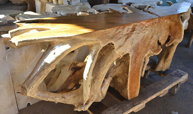 Teak Root Table