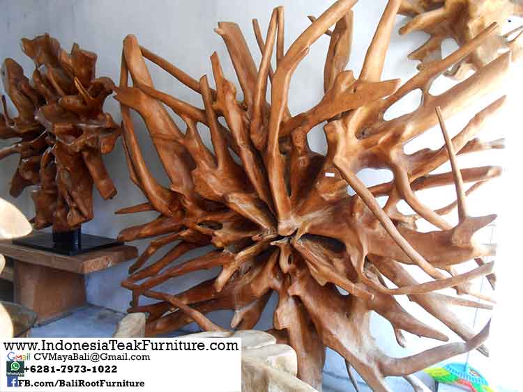 TT4 Tree Trunk Wood Ornaments Bali Teak Root Decors