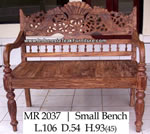 Carved Teak Bench Indonesia