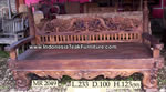 Carved Teak Bench Java