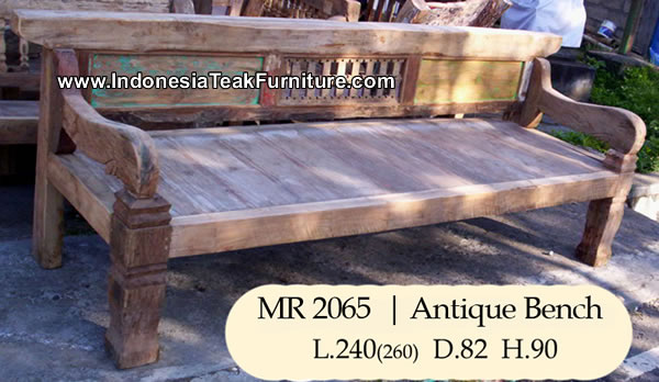 Large Teak Wood Bench Daybed