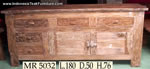 Buffet Teak Table Drawers Reclaimed Furniture