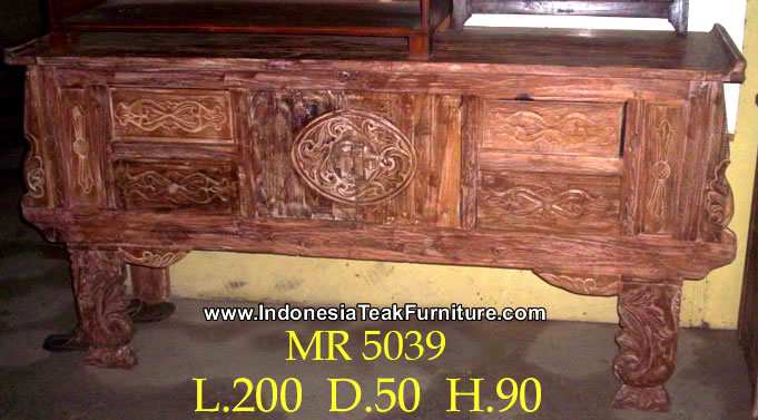 Java Teak Wood Carved Furniture Teak Console