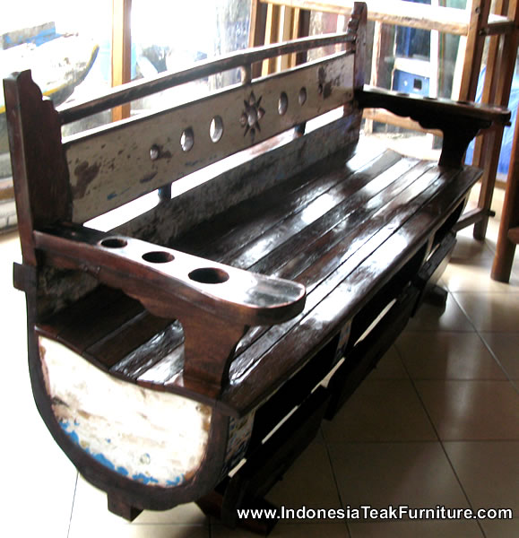 Bb1-17 Balinese Boat Bench 