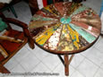 Bt2-1 Round Table Recycled Boat Wood Furniture Bali
