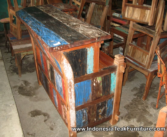 Bt2-30 Bali Boat Wood Furniture Bar Table
