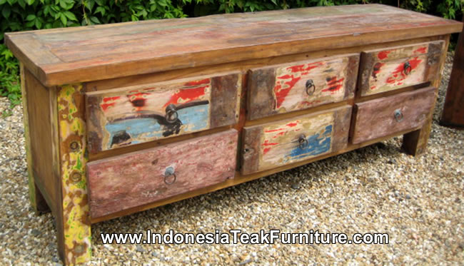 Cab2-10 Bali Boat Wood Furniture Shelves 