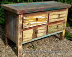 Cab2-17 Boat Wood Furniture Table With Shelves