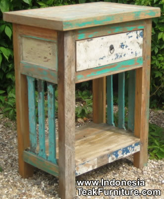 Cab2-26 Recycled Boat Wood Furniture Nightstands