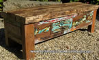  Cab2-3 Reclaimed Boat Wood Furniture Table Drawers