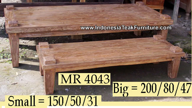 Carved Teak Wood Table Java