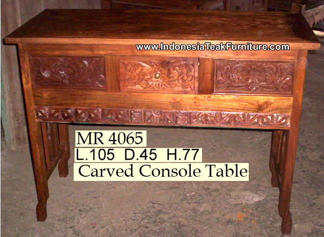 Carved Console Table Teak Wood Furniture